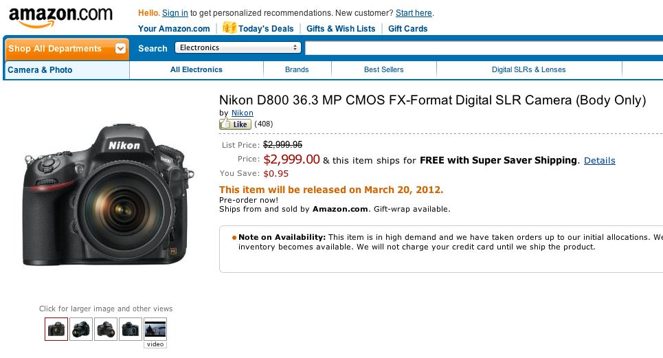 Nikon D800 w sprzedaży od 20 marca. Czekamy na następców D700 i D300s? 2