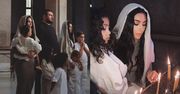 Ascetyczna Kim Kardashian chrzci dzieci w ormiańskiej katedrze (FOTO)