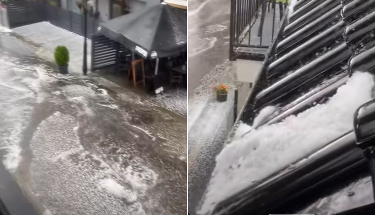 Nagranie robi wrażenie. Potężne gradobicie nad Bałtykiem