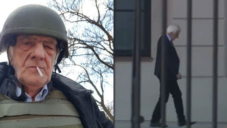 Ryszard Terlecki raczy się papierosem przed Pałacem Prezydenckim, po czym wyrzuca NIEDOPAŁEK. "Nie wystawili popielniczki. Skandal" (WIDEO)