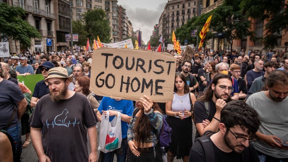 Protest w Barcelonie przyciągnął tłumy
