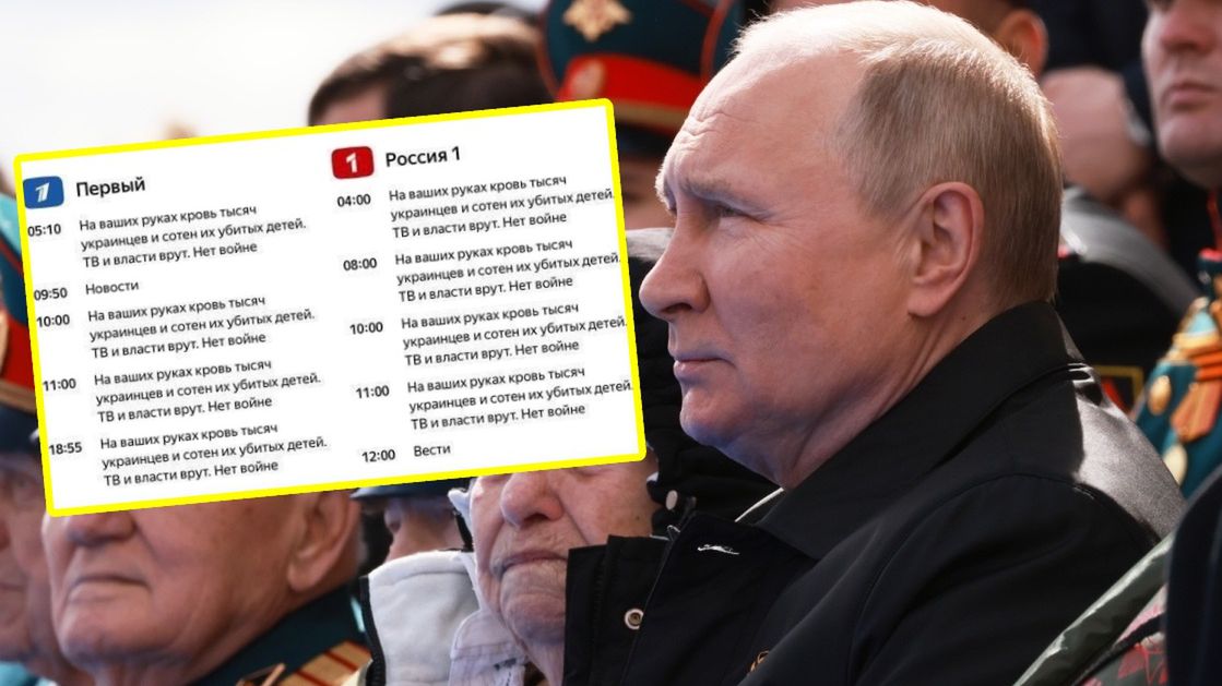 Rosyjska telewizja zhakowana. Tak się rozpoczął w Rosji Dzień Zwycięstwa 