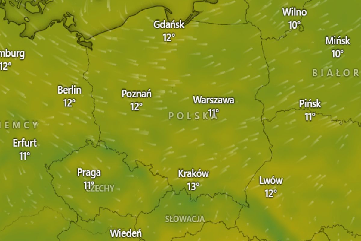 Prognoza pogody na 16 i 17 października. Polska pod wpływem niżu
