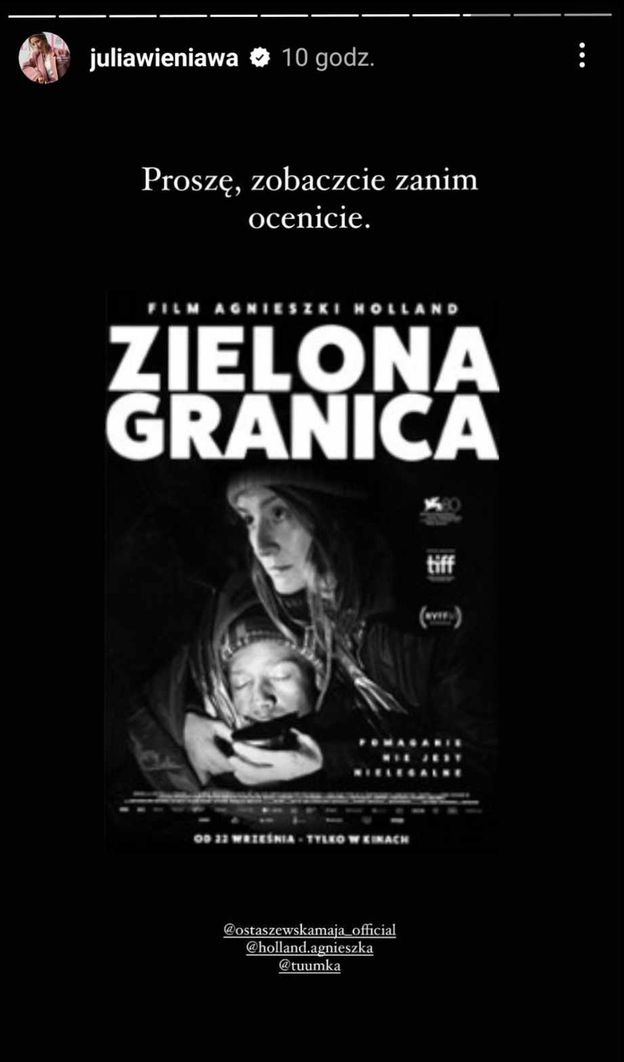 Julia Wieniawa zabrała głos w sprawie "Zielonej Granicy". Wylały się na nią pomyje: "PO CO SIĘ MIESZASZ?!". ZAREAGOWAŁA