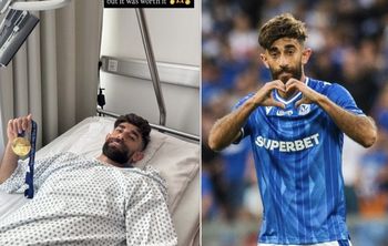 Gwiazdor Lecha Poznań Ali Gholizadeh przeszedł operację. Jego zdjęcie z medalem ze szpitalnego łóżka robi furorę