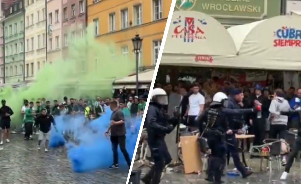Zamieszki między kibicami we Wrocławiu