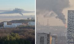 Dron uderzył 1300 km od granicy. Płonie rafineria w Ufie