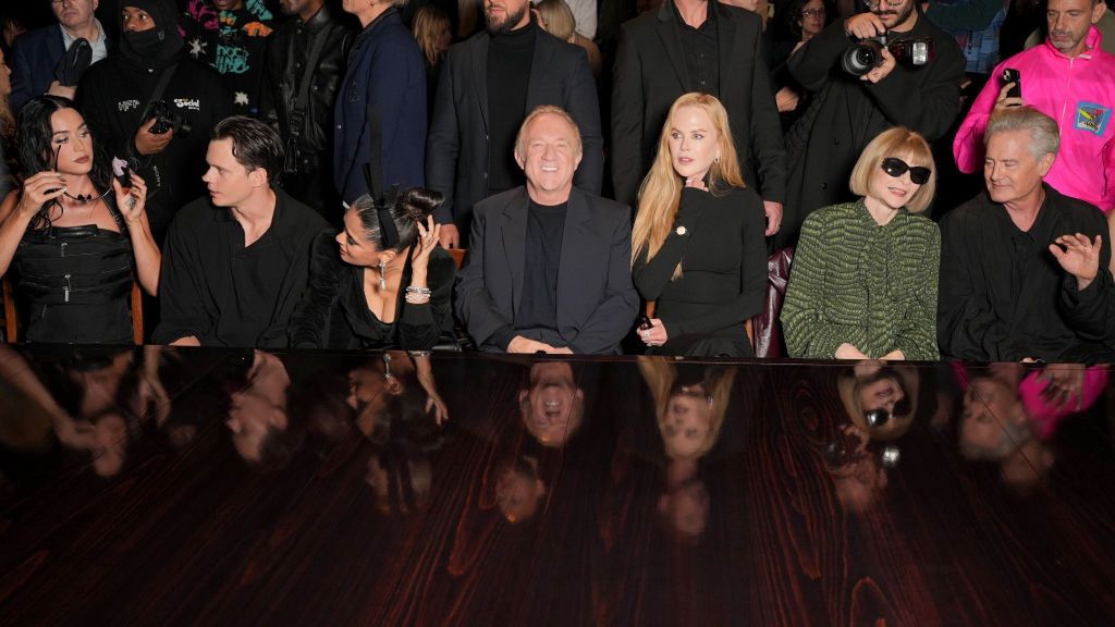 Perry, Hayek and Kidman at the Balenciaga show