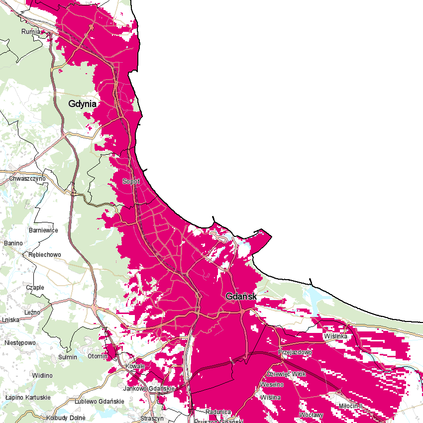 Mapy zasięgu 5G w T-Mobile