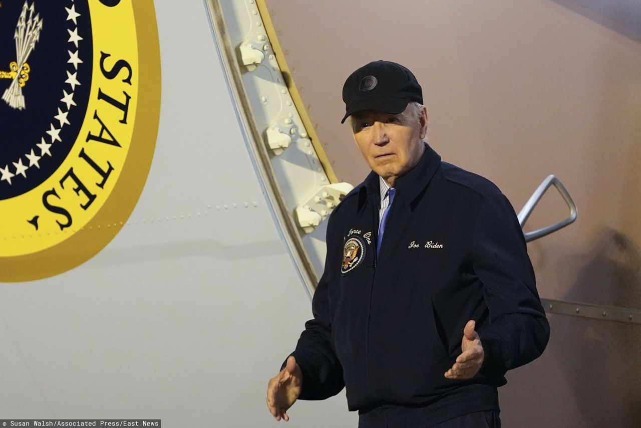 Joe Biden after arriving in Delaware following the decision to isolate due to infection