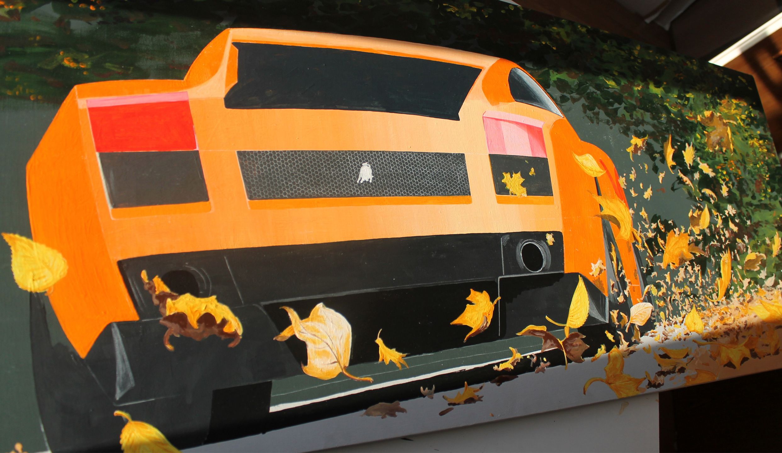 Jesienne Lamborghini Gallardo na płótnie 5