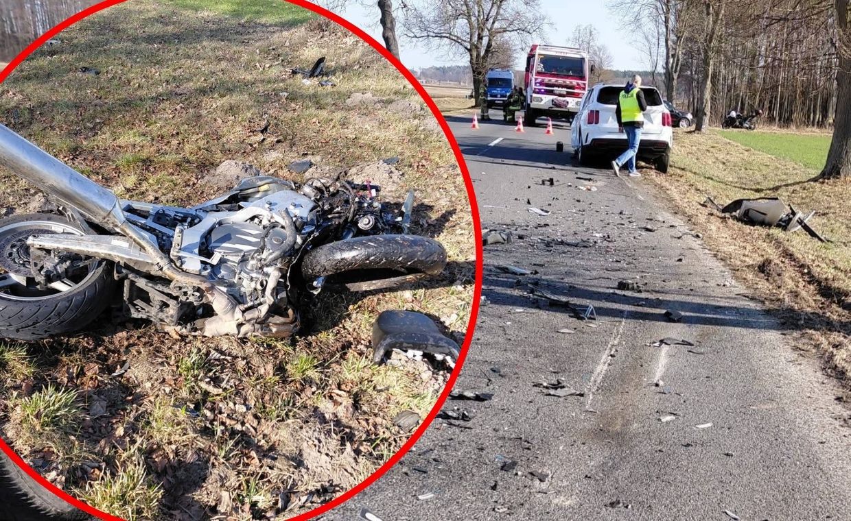 Tragiczny wypadek. 79-letni motocyklista nie żyje