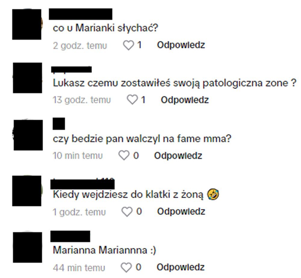 Internauci komentują filmik Łukasza Schreibera na TokToku