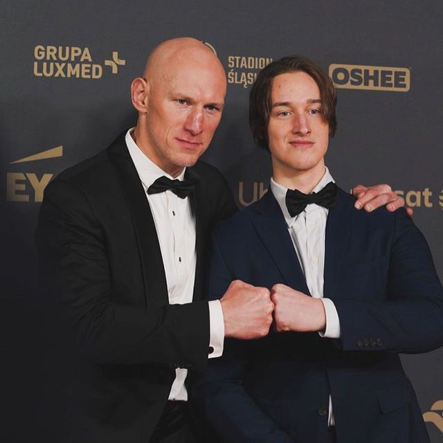 Krzysztof "Diablo" Włodarczyk z synem Cezarym