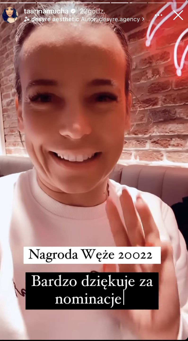 Anna Mucha reaguje na nominację do Węży