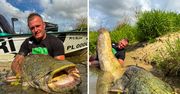 "Prawdziwy rodzynek". Miał 242cm. Pan Piotr zadziwił świat wędkarski