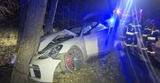 Witolub: Kierowca porsche uderzył w przydrożne drzewo
