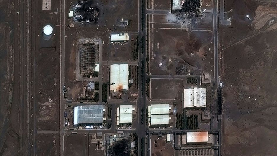 Temporary
This handout satellite image provided by Maxar Technologies and taken on June 14, 2025, shows the Natanz nuclear facilities (Shahid Ahmadi Roshan Nuclear Facilities) near Ahmadabad in Iran, after an Israeli strike. Israeli Prime Minister Benjamin Netanyahu threatened on June 14 to strike "every target of the ayatollah regime" in Iran, adding that Israeli strikes had dealt a "real blow" to Tehran's nuclear programme. (Photo by Stephen A. Wood / Satellite image �2021 Maxar Technologies / AFP) / RESTRICTED TO EDITORIAL USE - MANDATORY CREDIT "AFP PHOTO / Satellite image �2021 Maxar Technologies " - NO MARKETING - NO ADVERTISING CAMPAIGNS - DISTRIBUTED AS A SERVICE TO CLIENTS - The watermark may not be removed/cropped / THE WATERMARK MAY NOT BE REMOVED/CROPPED
STEPHEN A. WOOD