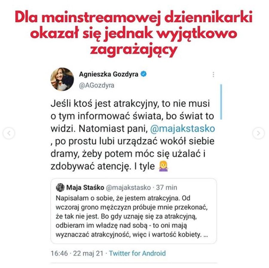 Maja Staśko kłóci się z Agnieszką Gozdyrą
