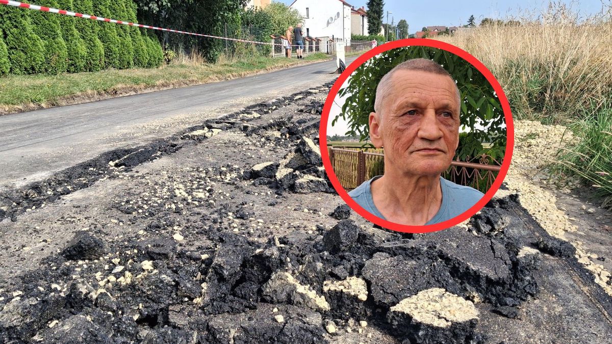Pan Waldemar jeździ drogą, którą zaorał rolnik z Gliwic