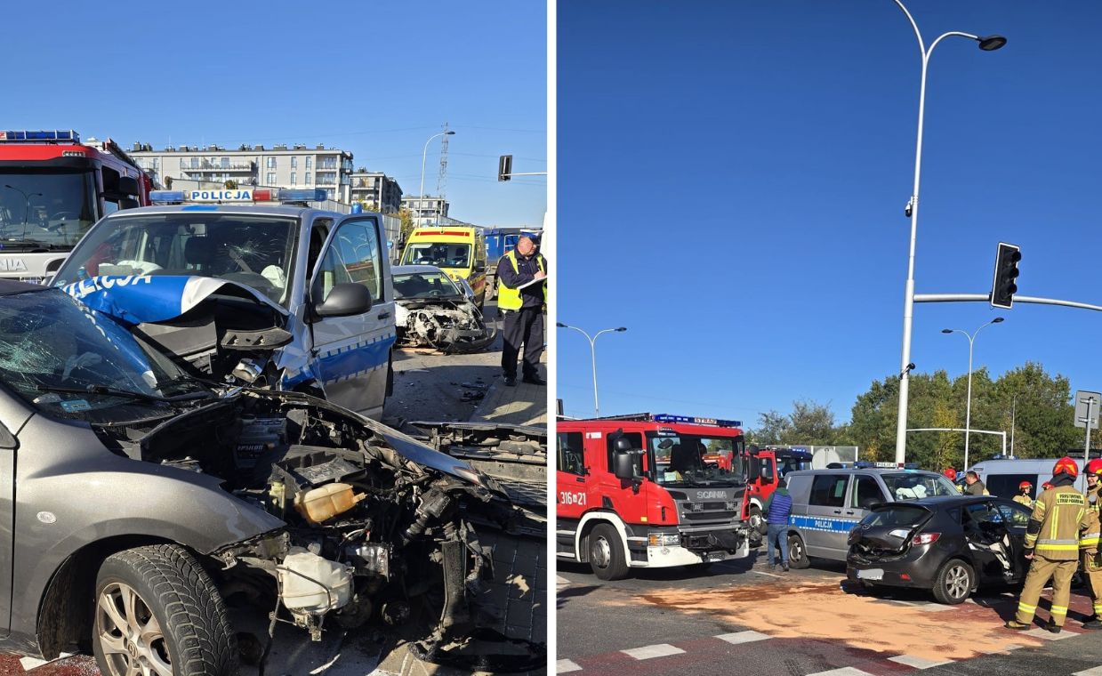 Wypadek z udziałem radiowozu. "Policjanci jechali na sygnale"