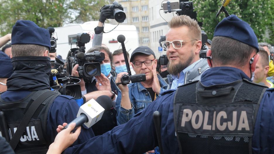 Protest przedsiębiorców. Kandydat na prezydenta Paweł Tanajno zatrzymany