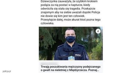 Zamieścili wpis o gwałcie dziecka. Chcieli wyłudzić pieniądze