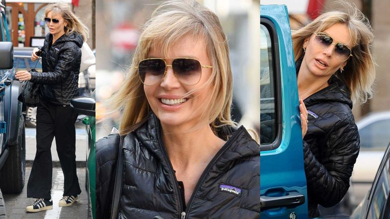 Agnieszka Woźniak-Starak przed studiem "Dzień dobry TVN"