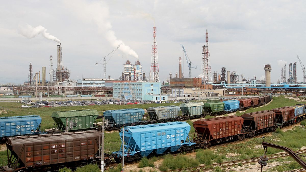 Rosyjska fabryka nawozów firmy Eurochem w Nowomoskowsku