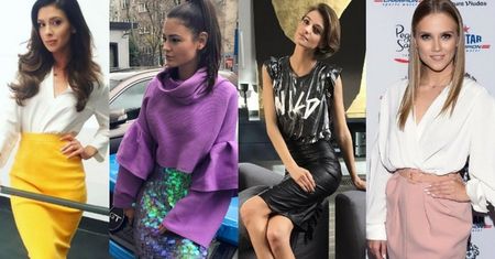 Spódnica ołówkowa w stylizacjach gwiazd