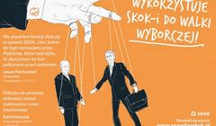 Marionetki w kolejnej reklamie SKOK-ów „Stop korupcji politycznej”