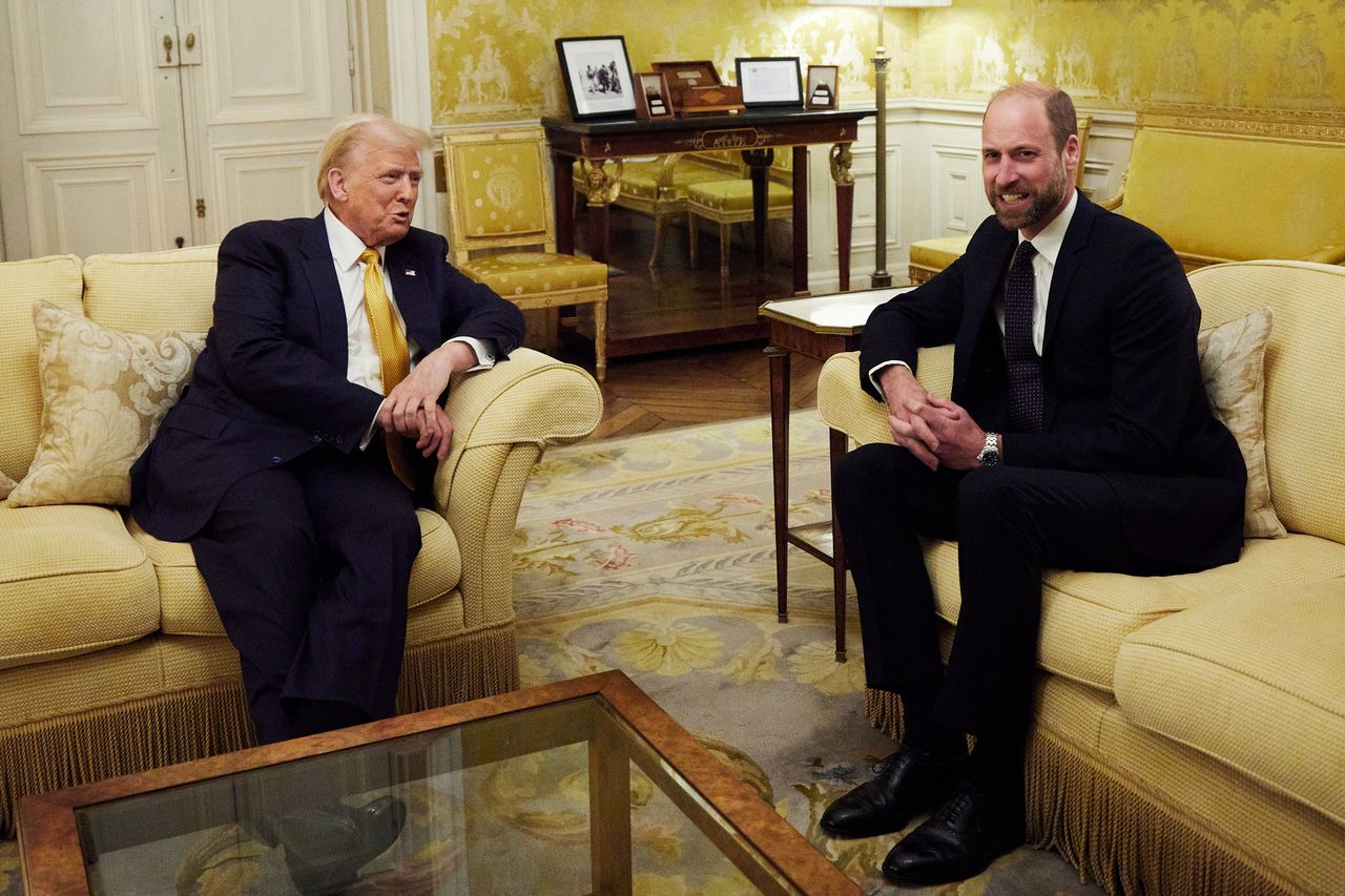 Donald Trump made a gaffe at a meeting with Prince William.