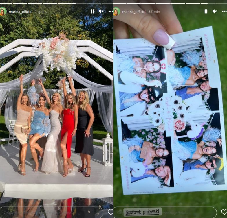 Marina Łuczenko na weselu przyjaciółki