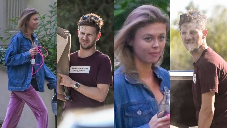 Antek Królikowski i Joanna Opozda pakują się na powrót do domu po weselu w pałacu