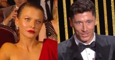 Robert Lewandowski wyróżniony na gali Złotej Piłki. Kamery uchwyciły reakcję Lewandowskiej... (WIDEO)