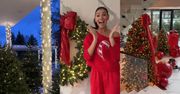 Klaudia Halejcio szaleje ze świątecznym wystrojem willi. Nie wszyscy internauci docenili starania: "Klimat jak w galerii handlowej"