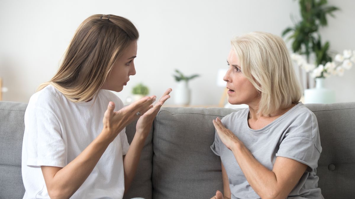 Kłótnia matki z córką.