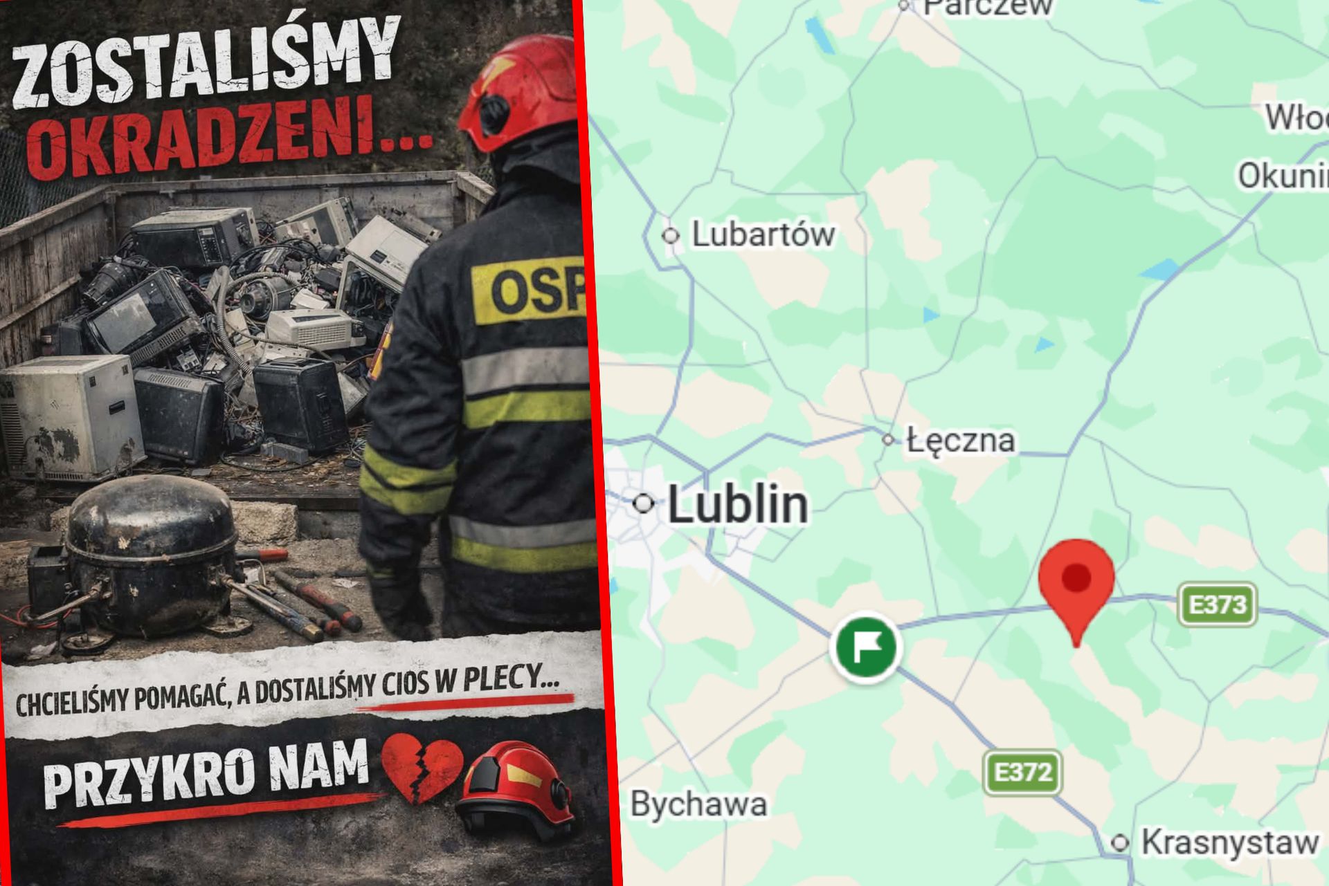 "Oburzające". Bezwstydni złodzieje okradli strażaków