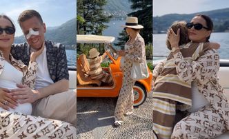 Ciężarna Marina Łuczenko w piżamie za 18 TYSIĘCY ZŁOTYCH chwali się swoim "la dolce vita", wczasując się z rodziną nad jeziorem Como (ZDJĘCIA)