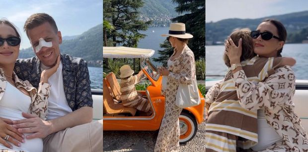 Ciężarna Marina Łuczenko w piżamie za 18 TYSIĘCY ZŁOTYCH chwali się swoim "la dolce vita", wczasując się z rodziną nad jeziorem Como (ZDJĘCIA)