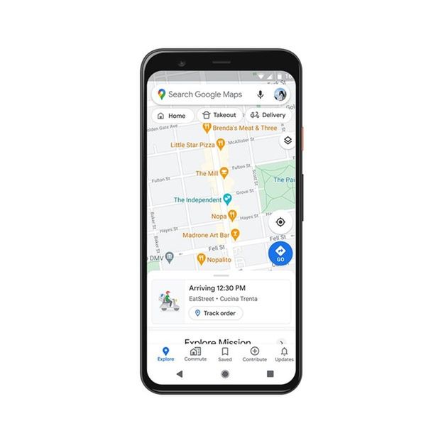 Nowe informacje o dostawach zamówień w Mapach Google, fot. Google.