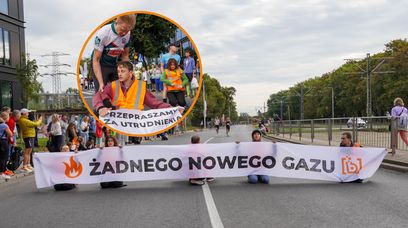 Aktywiści blokowali Maraton Warszawski. "Żadnego nowego gazu"