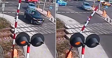 Zaraz miały zamknąć się rogatki. Wtedy bmw ruszyło przez przejazd