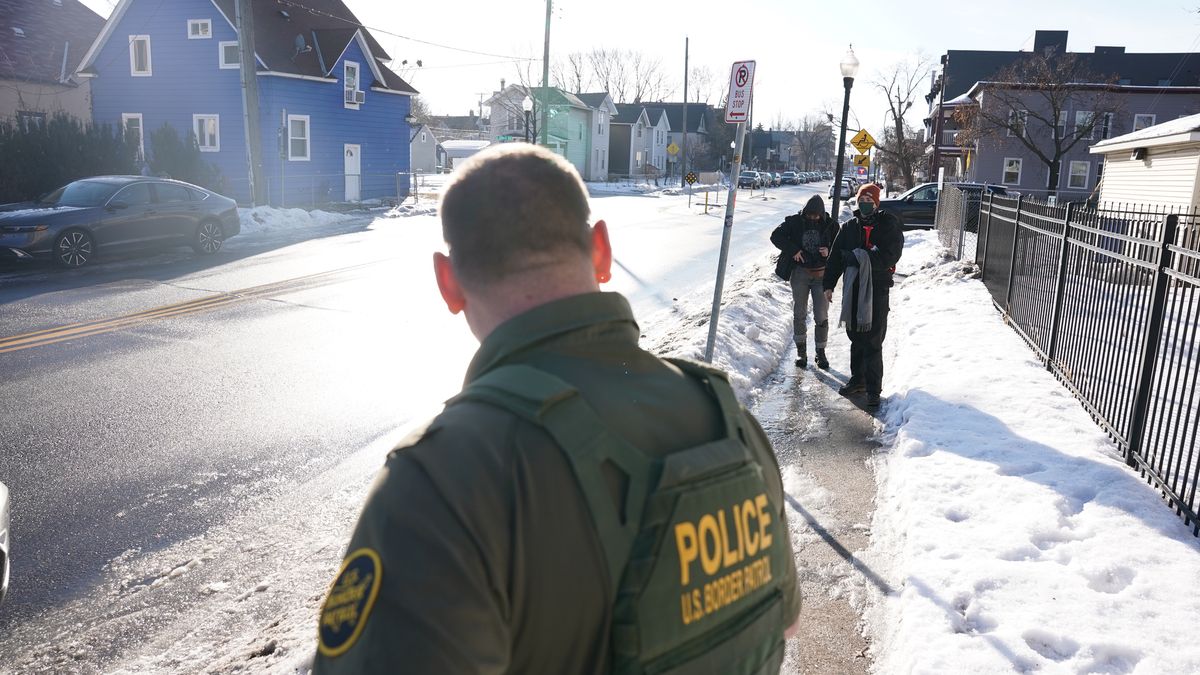 MINNEAPOLIS, UNITED STATES - JANUARY 9: Community members shout at a U.S. Customs and Border Protection Agent as the U.S. Customs and Border Protection conduct operations in south Minneapolis, Minnesota, United States, on January 9, 2026. (Photo by Seth Herald/Anadolu via Getty Images)