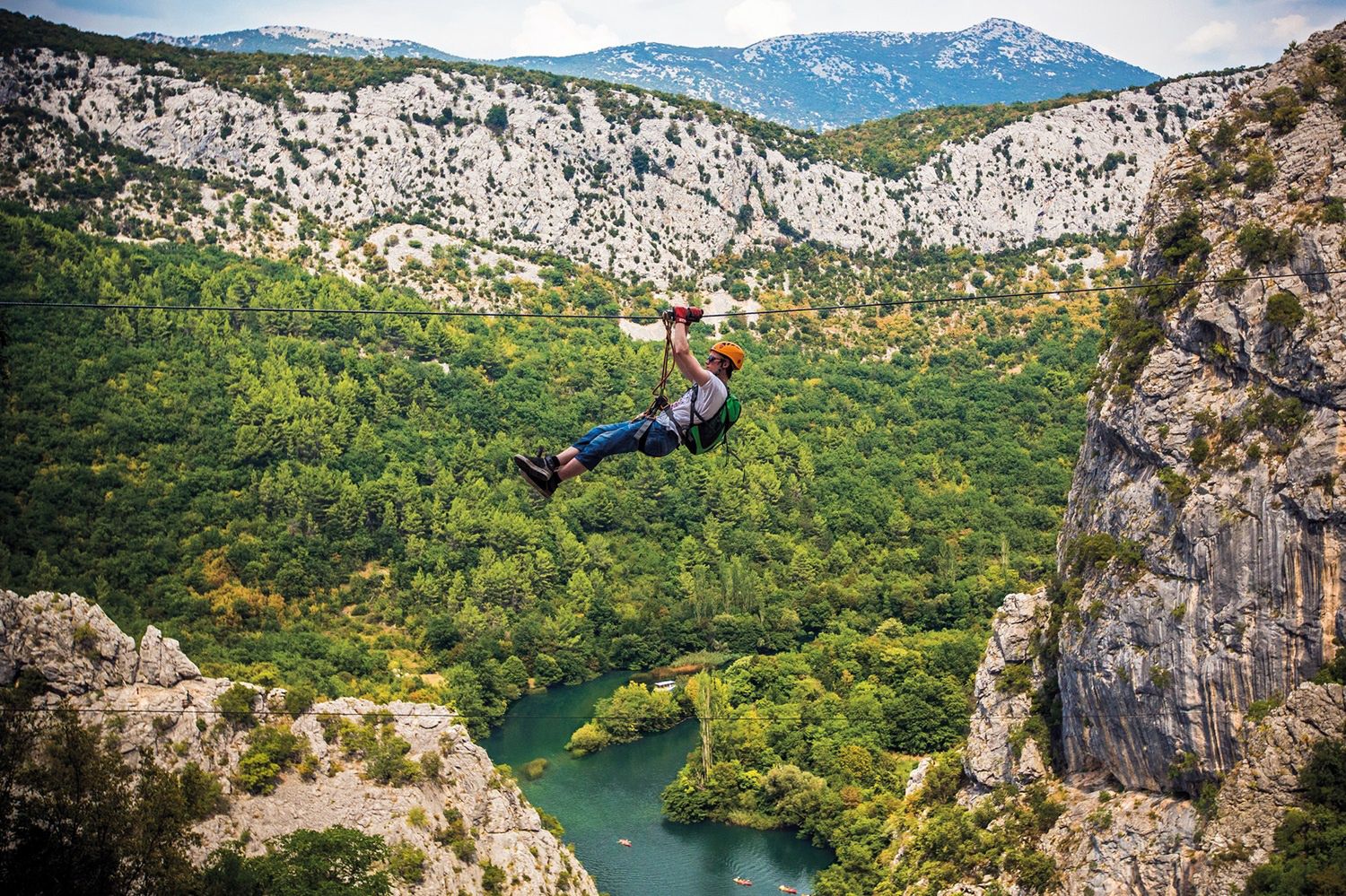 Zipline, rzeka Cetina, fot. Ivo Biočina