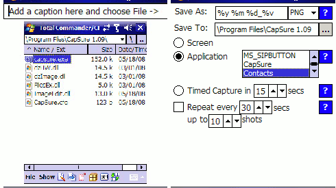 CapSure – zrzutki w Windows Mobile 1