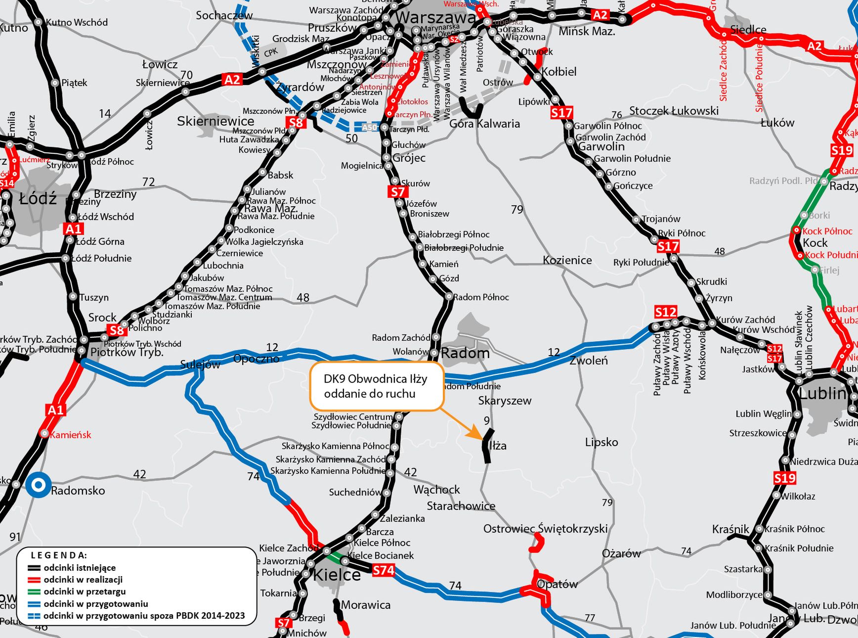 Mapa realizacji inwestycji