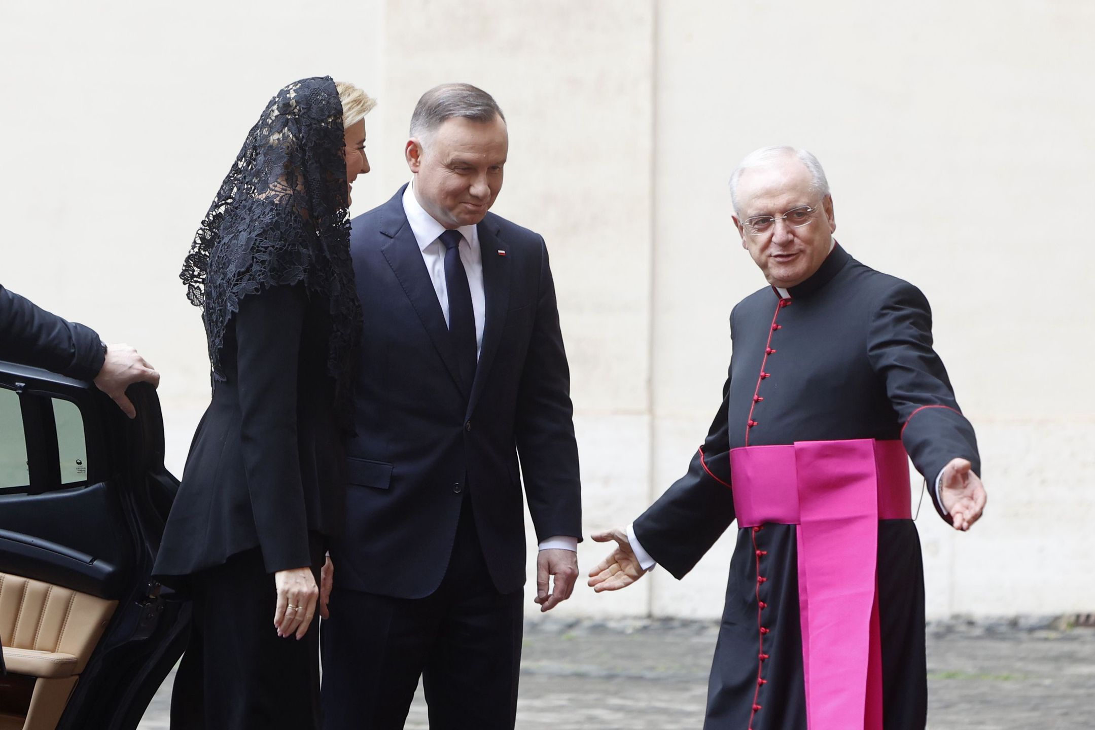 Agata Duda i Andrzej Duda na audiencji u papieża Franciszka
