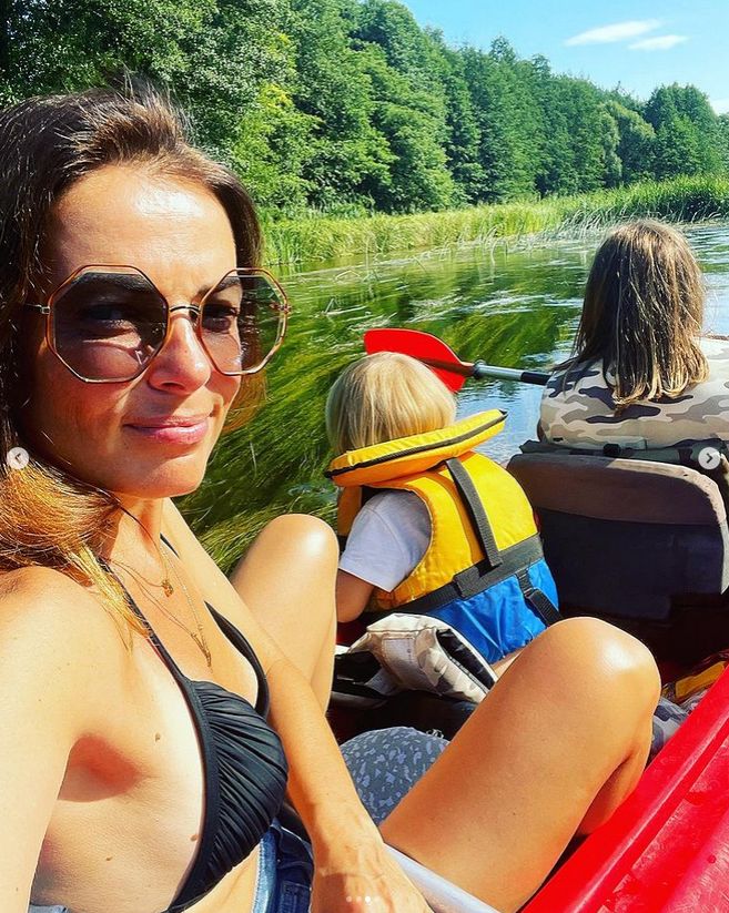 Katarzyna Glinka z synami