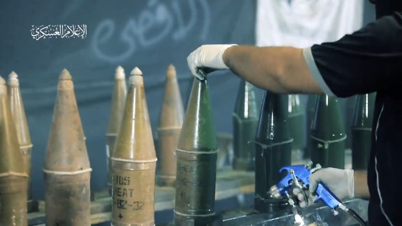 "Fabryka pocisków" bojowników Hamasu.